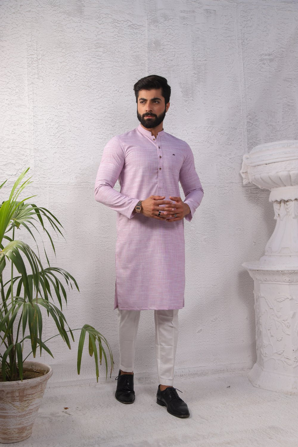 Basic Kurta Pyjama - Baby Pink