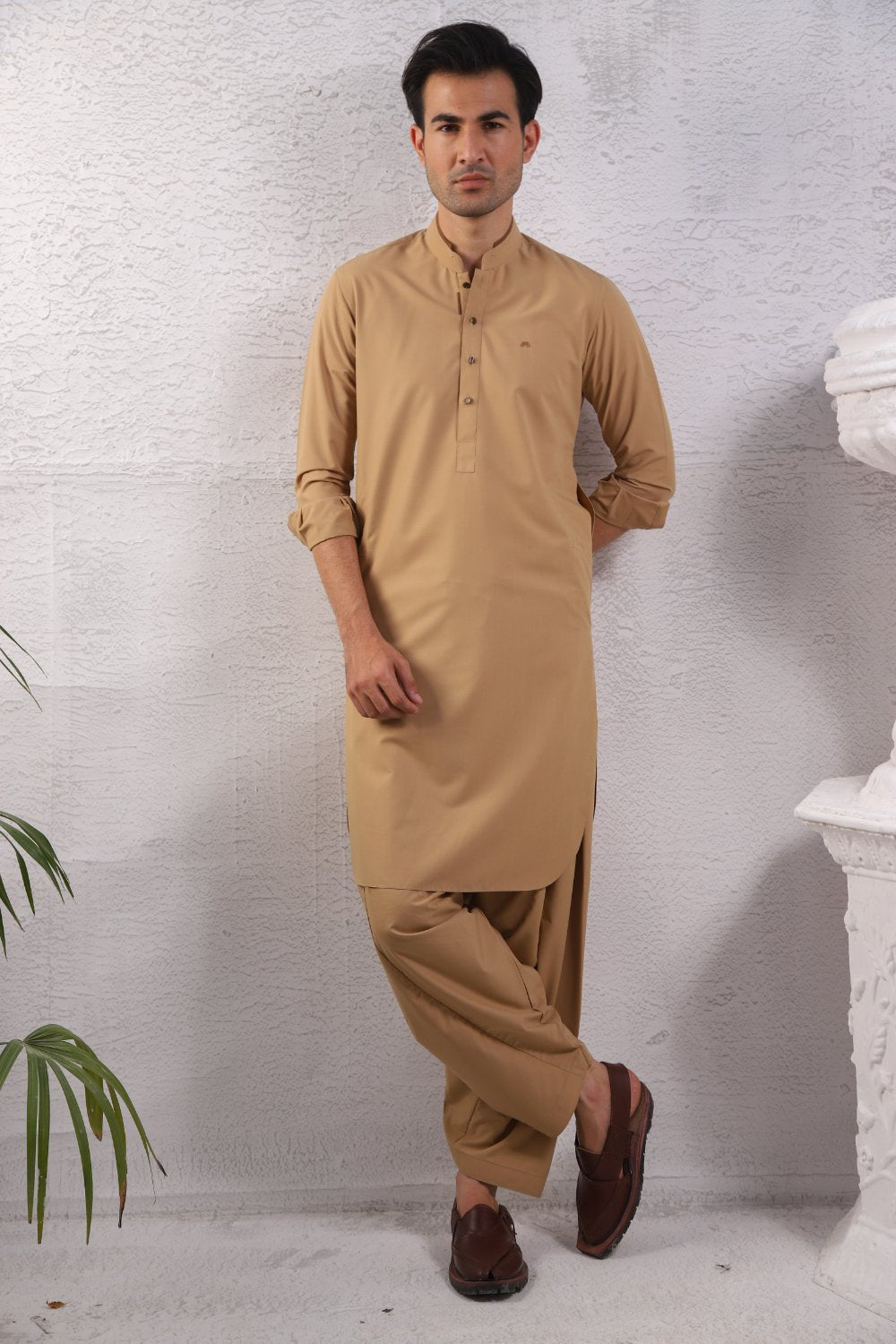Classic Camel Brown - Shalwar Kameez
