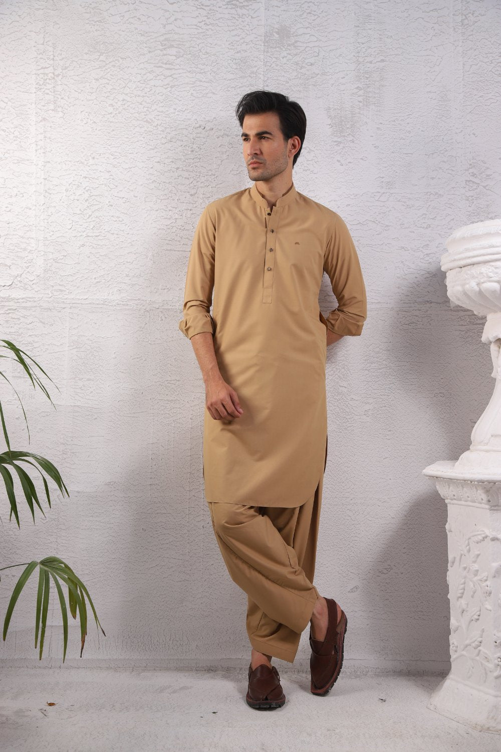 Classic Camel Brown - Shalwar Kameez