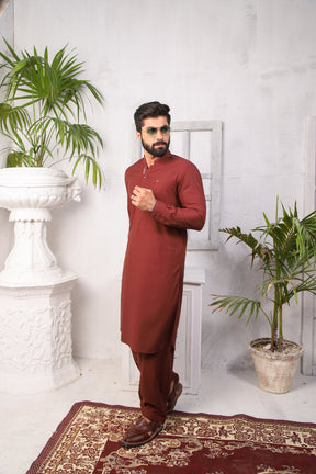 Classic Rust - Shalwar Kameez