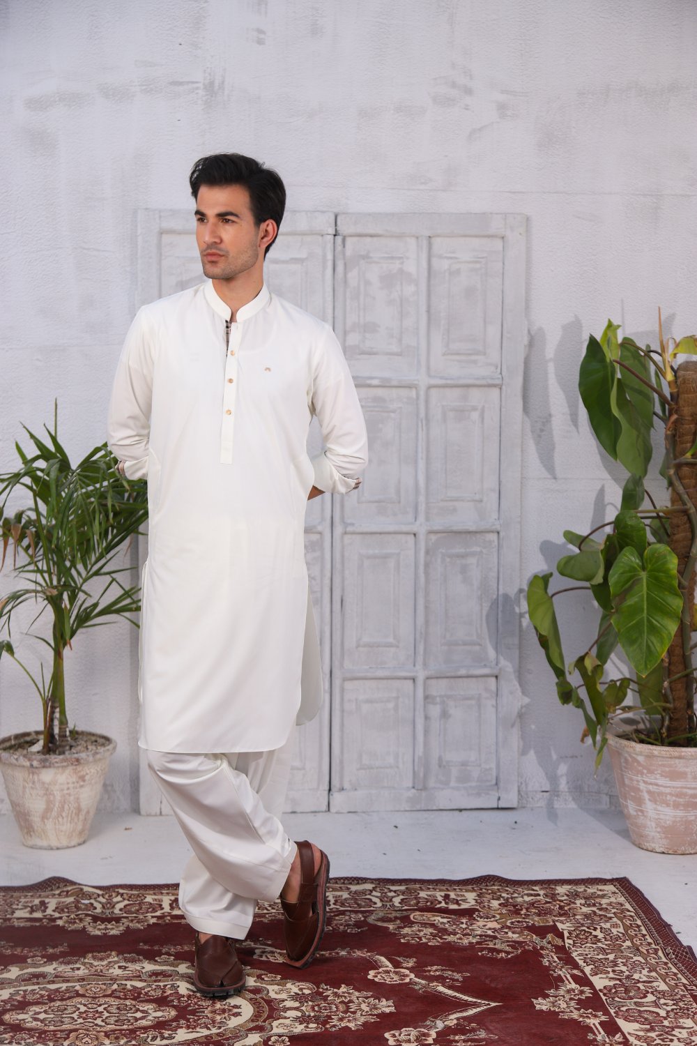 Classic Off White - Shalwar Kameez