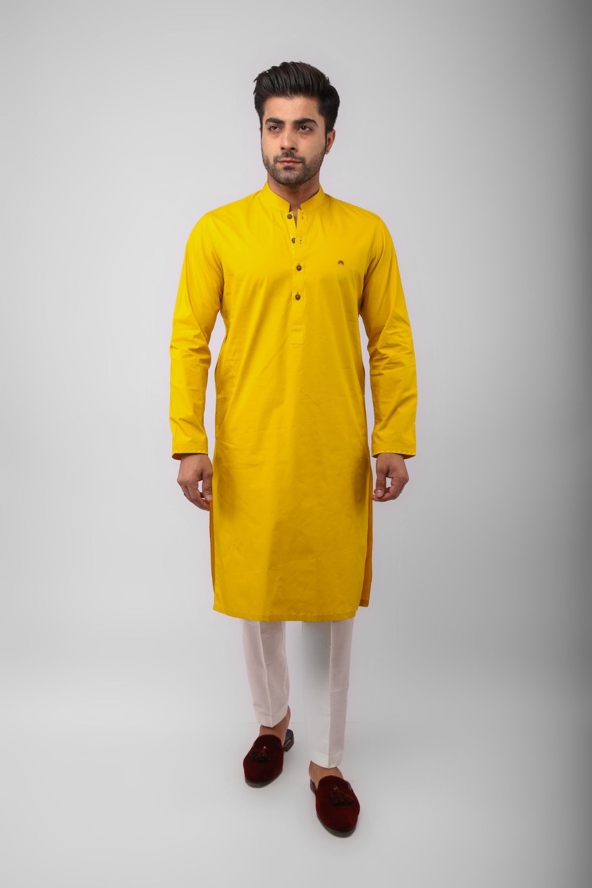 Basic Kurta Pyjama - Yellow