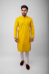 Basic Kurta Pyjama - Yellow