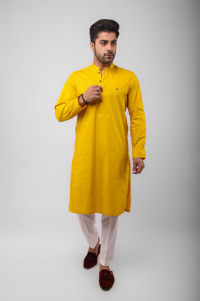 Basic Kurta Pyjama - Yellow