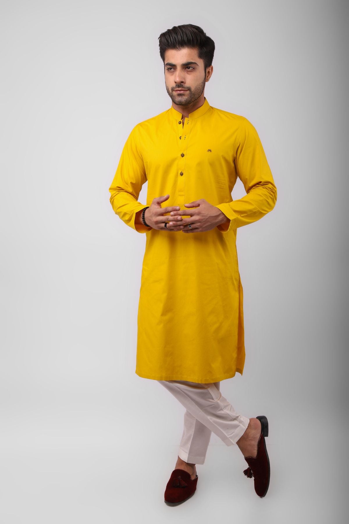 Basic Kurta Pyjama - Yellow