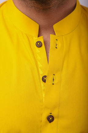 Basic Kurta Pyjama - Yellow