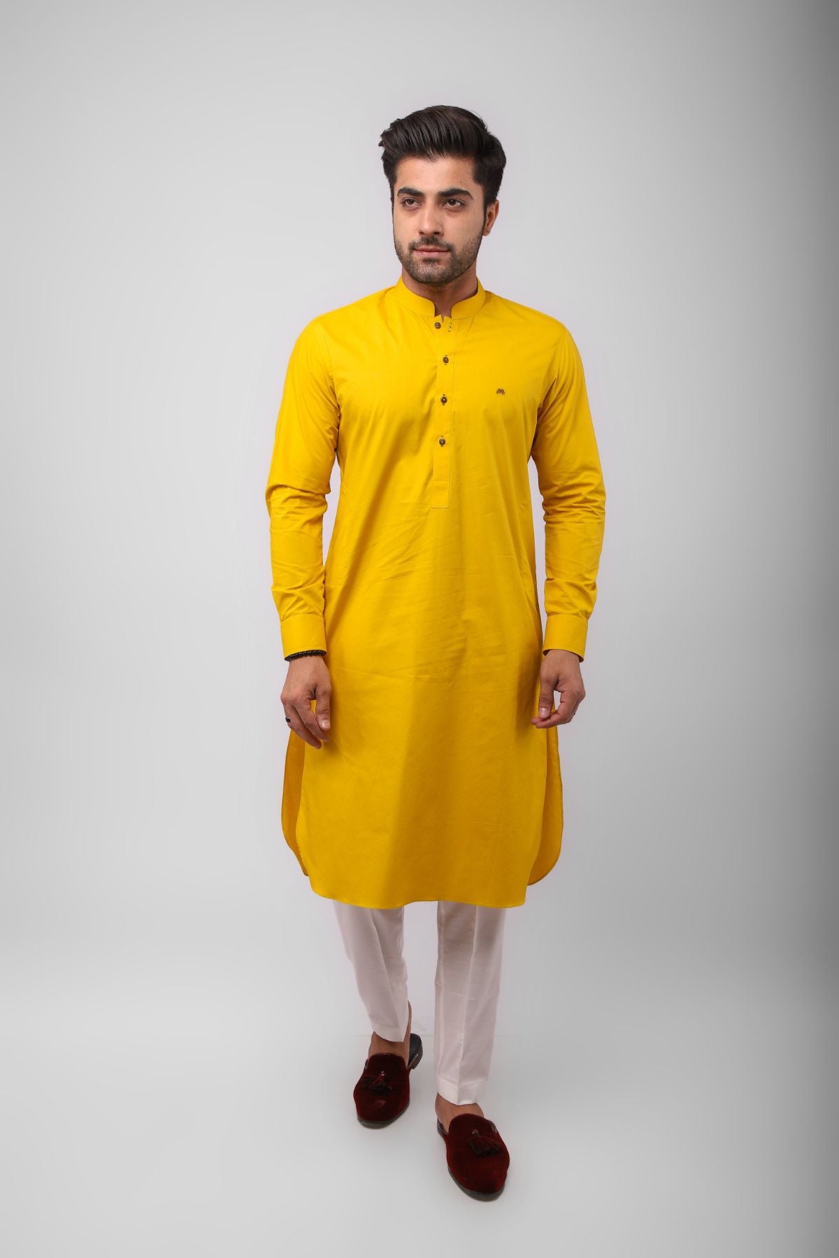 Basic Kurta Pyjama - Yellow