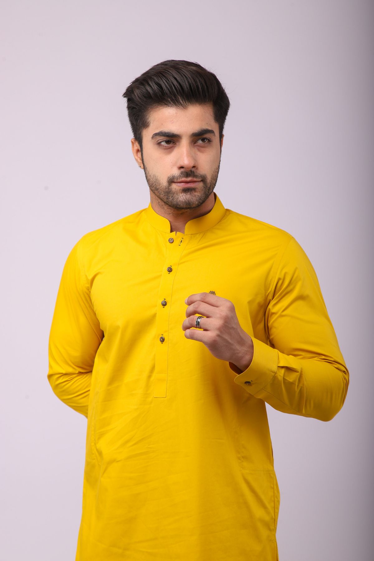 Basic Kurta Pyjama - Yellow