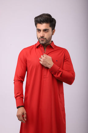 Basic Kurta Pyjama - Blunt Red