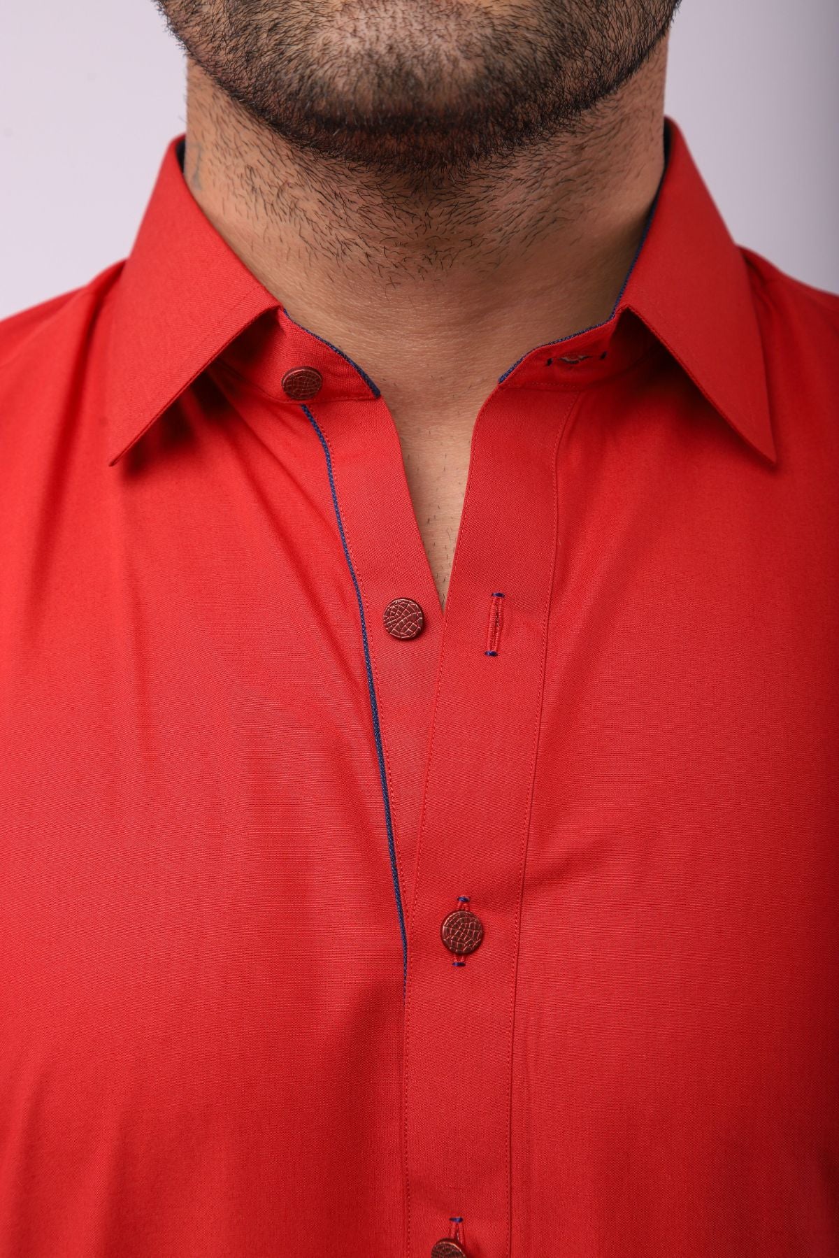 Basic Kurta Pyjama - Blunt Red