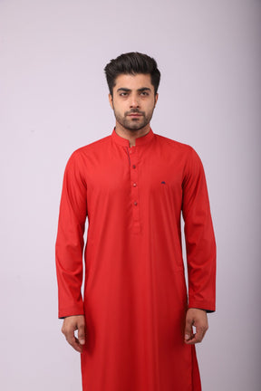 Basic Kurta Pyjama - Blunt Red