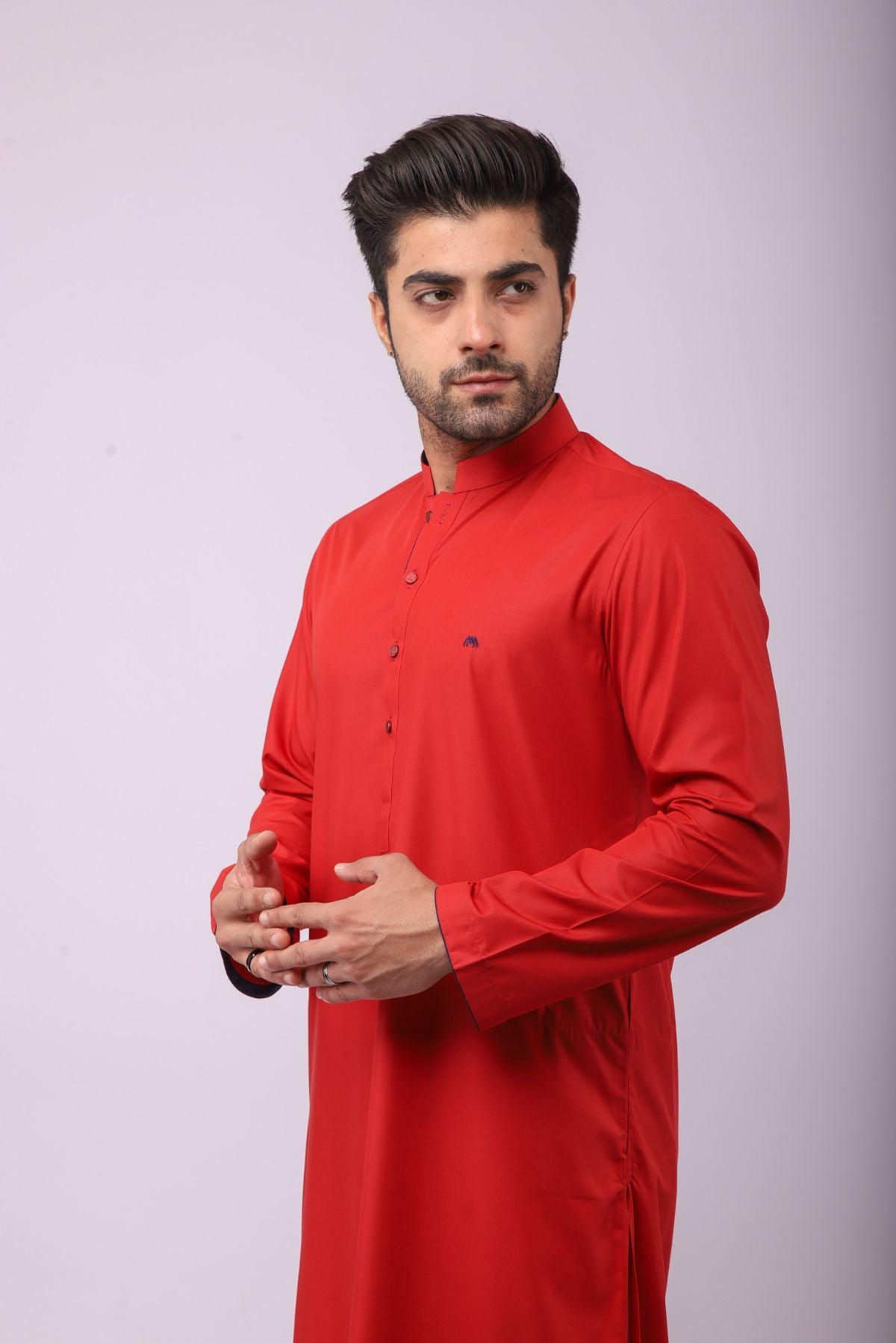 Basic Kurta Pyjama - Blunt Red