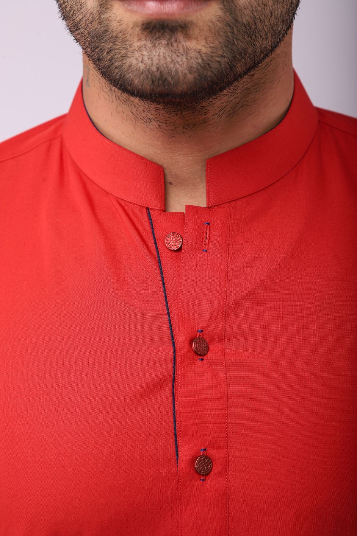 Basic Kurta Pyjama - Blunt Red