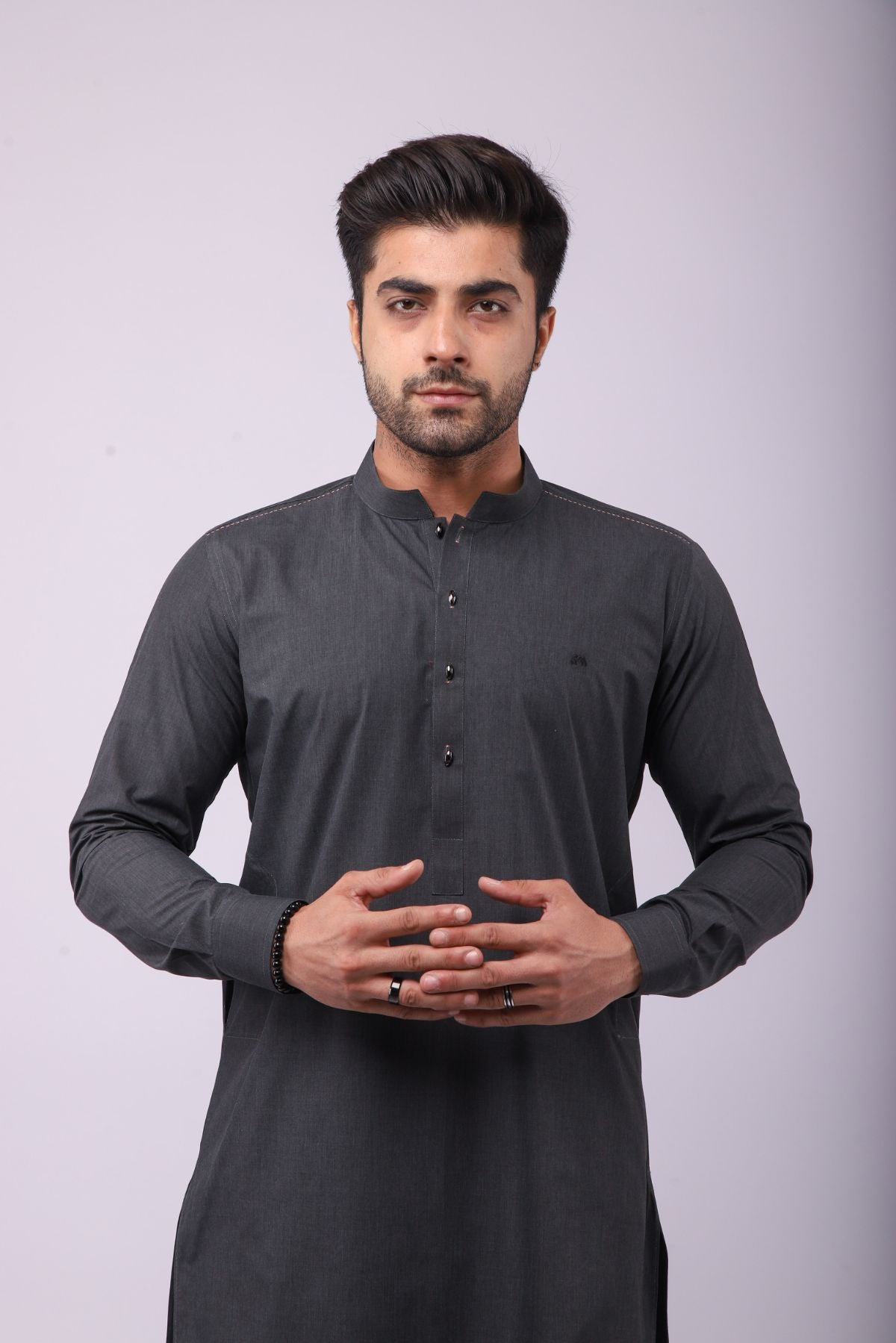 Basic Kurta Pyjama - Cement Grey