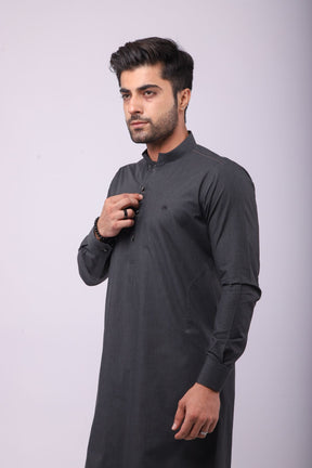 Basic Kurta Pyjama - Cement Grey