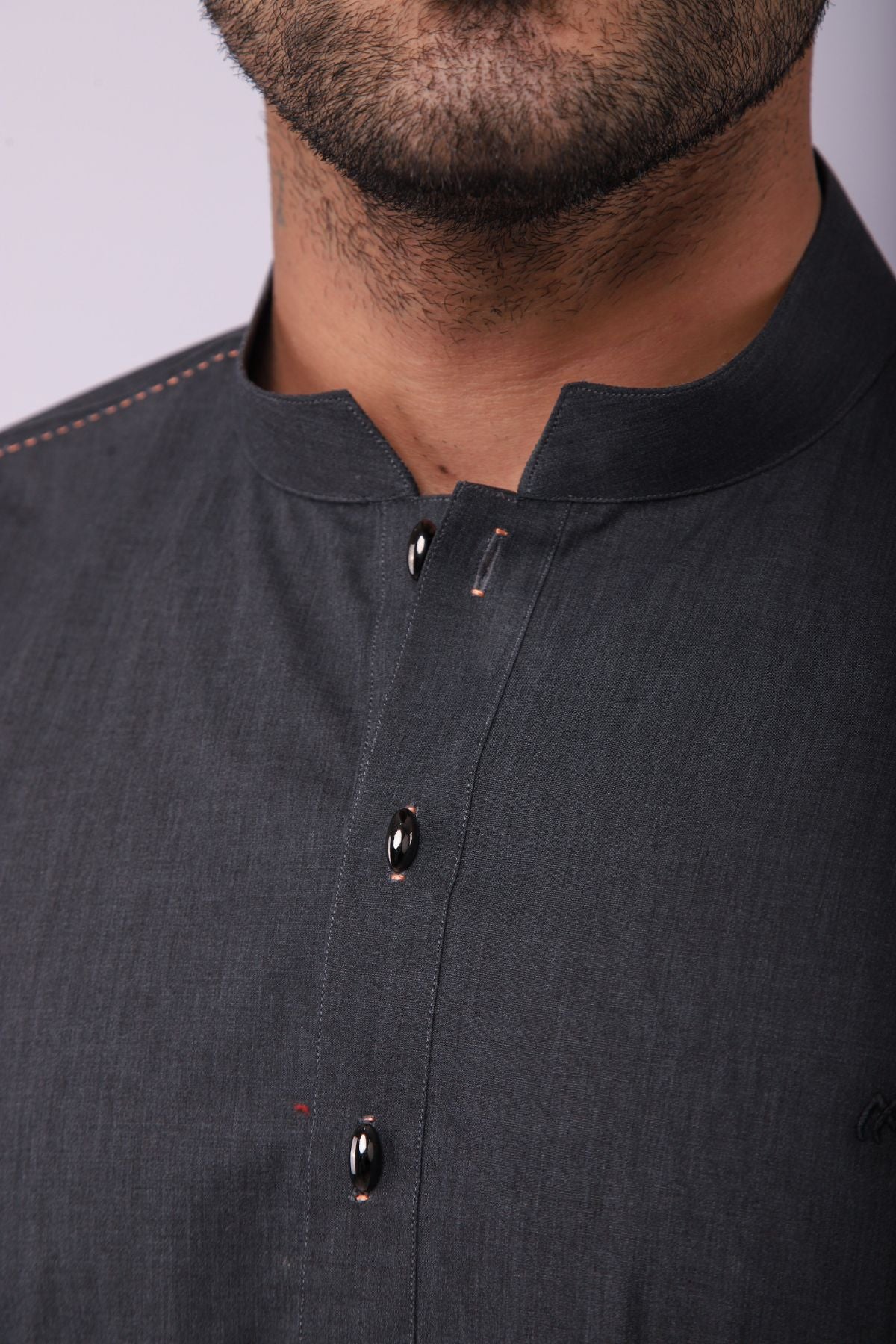 Basic Kurta Pyjama - Cement Grey