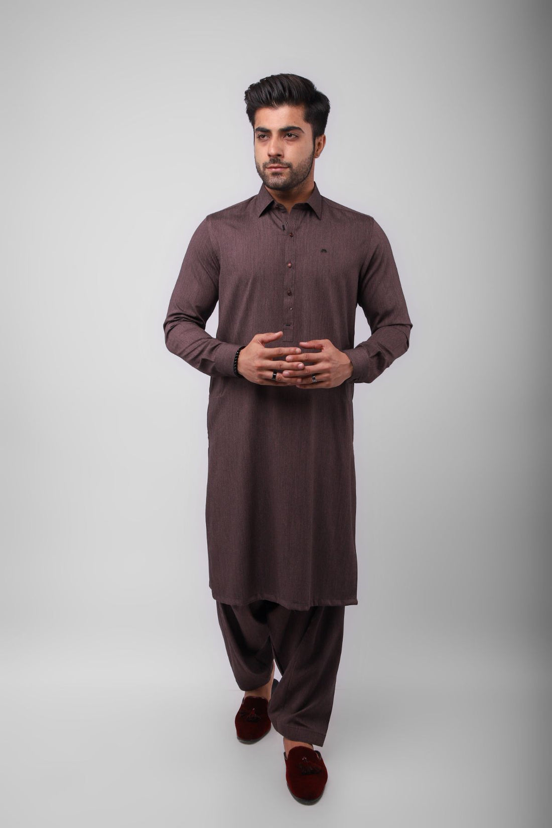 Classic Light Maroon - Shalwar Kameez