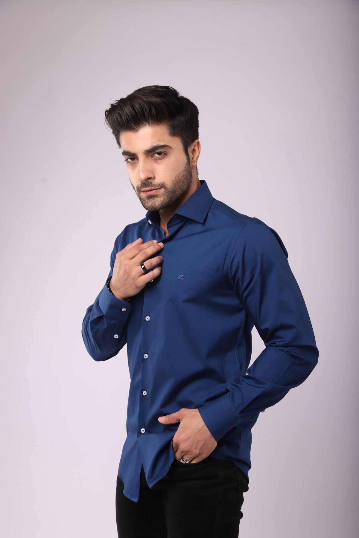 Thai Cotton Royal Blue Shirt